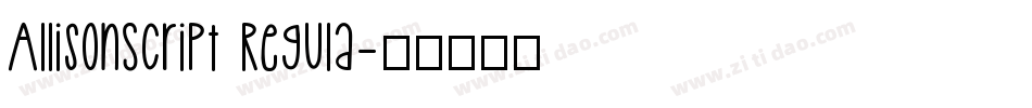AllisonScript Regula字体转换